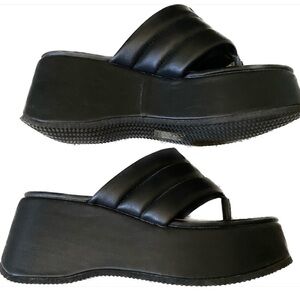 Call It Spring Women's Black Platform Sandals